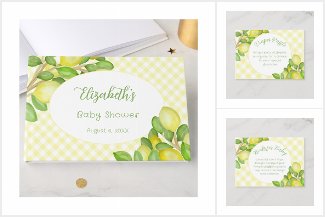 Yellow Gingham Lemon Themed Baby Shower