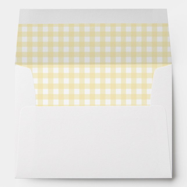 Yellow Gingham Lined Envelope (Creator Uploaded)
