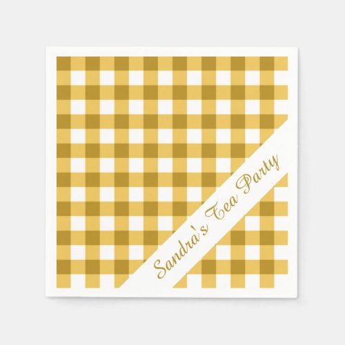 Yellow Gingham Napkins