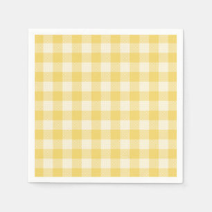 Yellow Gingham Oh Baby Collection Paper Napkins