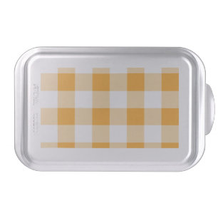 Yellow Gingham Pattern Cake Pan