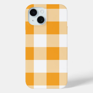 Yellow Gingham Pattern  iPhone 15 Case