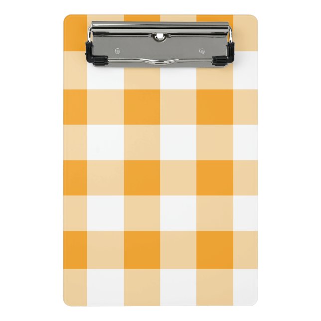 Yellow Gingham Pattern  Mini Clipboard (Front)