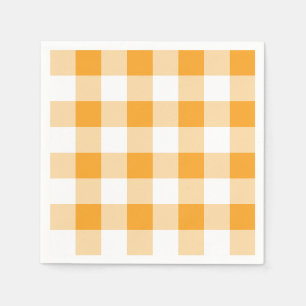 Yellow Gingham Pattern Napkins