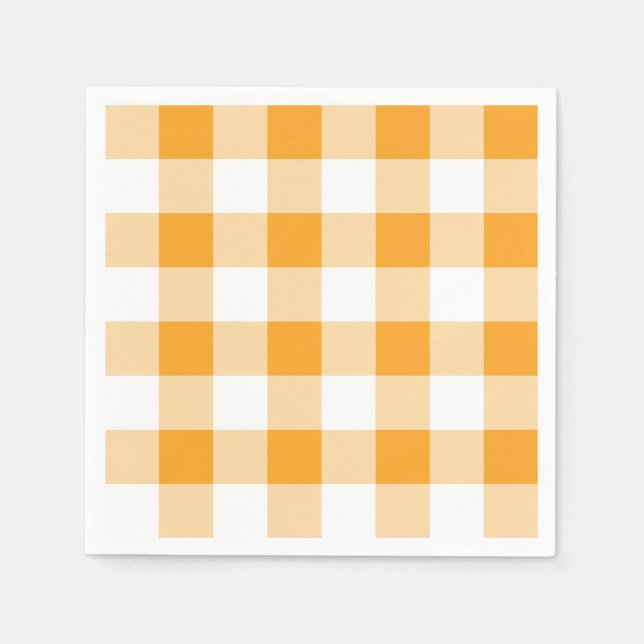 Yellow Gingham Pattern Napkins (Front)