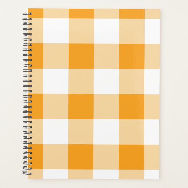 Yellow Gingham Pattern  Planner (Front)