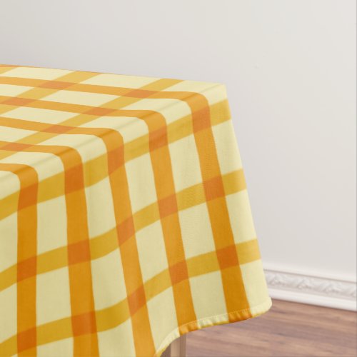 Yellow Gingham Plaid for Summer Tablecloth