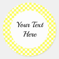 Yellow Gingham Sticker