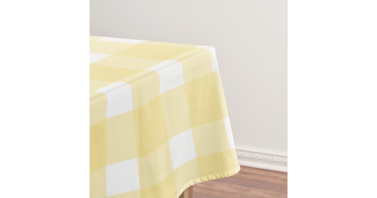 Yellow Gingham Tablecloth Zazzle