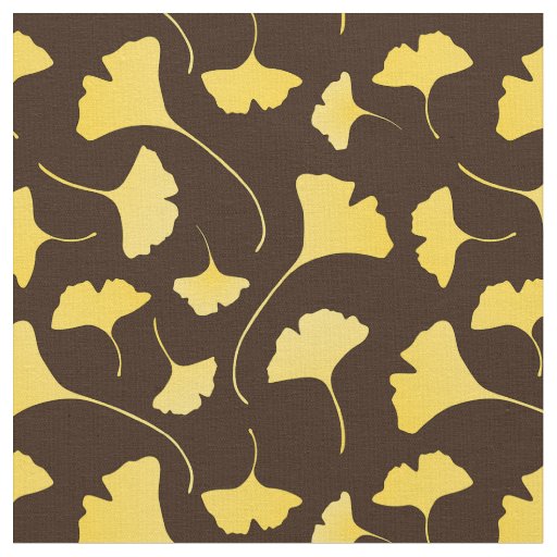 Yellow Ginkgo Leaves Pattern Fabric