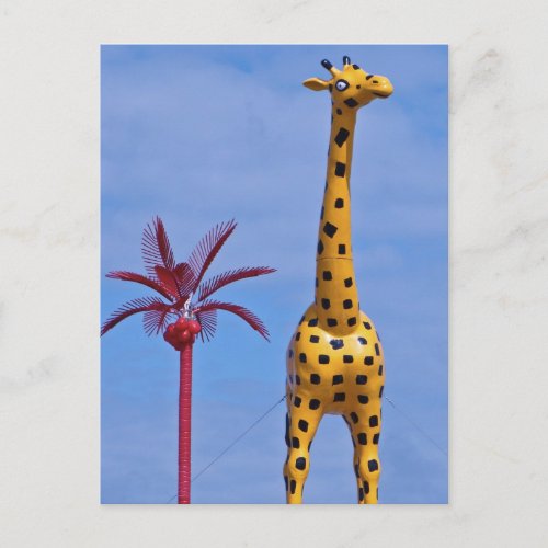 Yellow Giraffe at the Palacio de la Flea Postcard