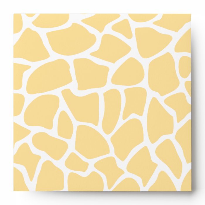 Yellow Giraffe Pattern Animal Print Design. Envelope