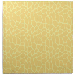 Yellow Giraffe Print Cloth Napkin