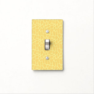 Yellow Giraffe Print Light Switch Cover