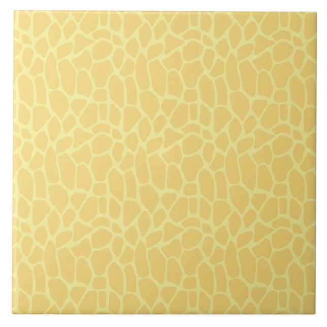 Yellow Giraffe Print Tile (Front)