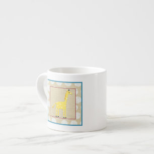 Yellow Giraffe with White Polka Dots Espresso Cup
