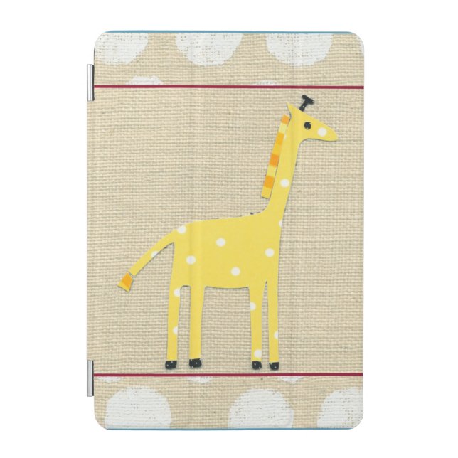 Yellow Giraffe with White Polka Dots iPad Mini Cover (Front)