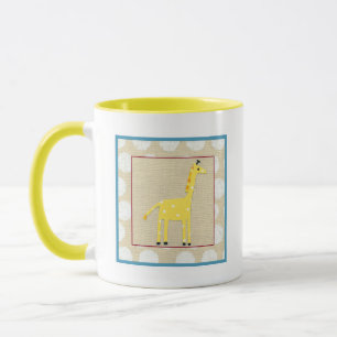 Yellow Giraffe with White Polka Dots Mug