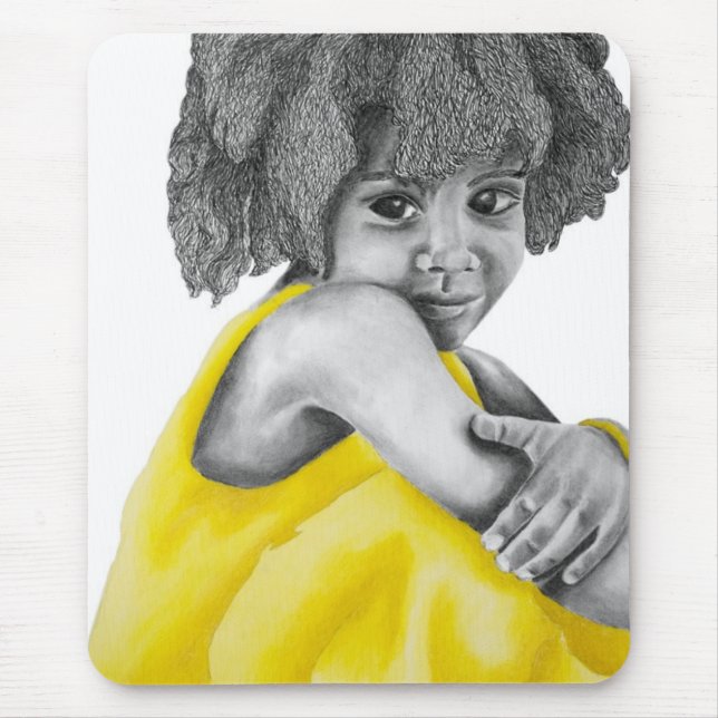 Yellow_Girl_1 Mouse Pad (Front)