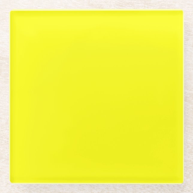 Yellow Glass Coaster (Front)