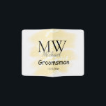 Yellow glitter add your name groomsmen gift throw  passport holder<br><div class="desc">design</div>