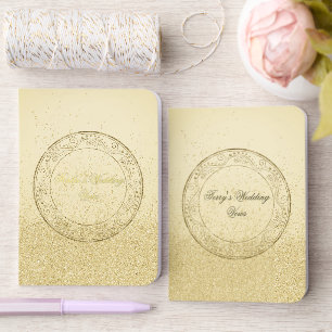 Yellow Glitter and Gold Foil Pocket Notebook Set