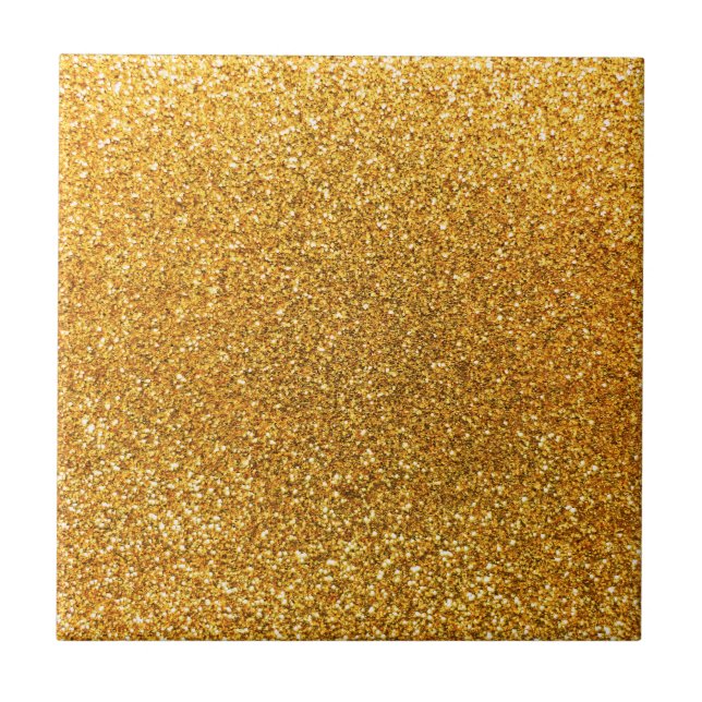 Yellow glitter ceramic tile (Front)