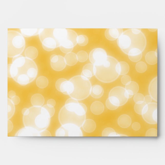 Yellow Glitter Confetti Faux Foil Envelope (Front)