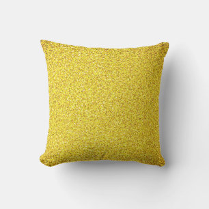 Yellow Glitter Gold Sparkle Patterns Cute Modern Outdoor Pillow