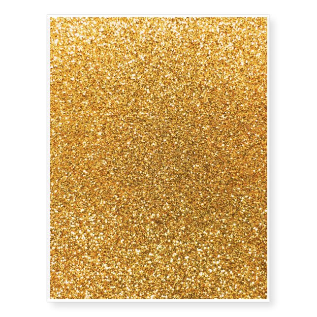 Yellow glitter temporary tattoos (Front)