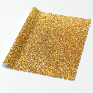 Yellow glitter wrapping paper