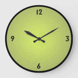 Yellow Glow Four Digit Large Clock