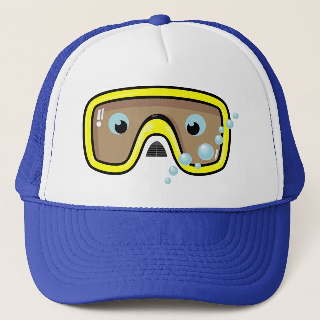 Yellow Goggles Trucker Hat (Front)