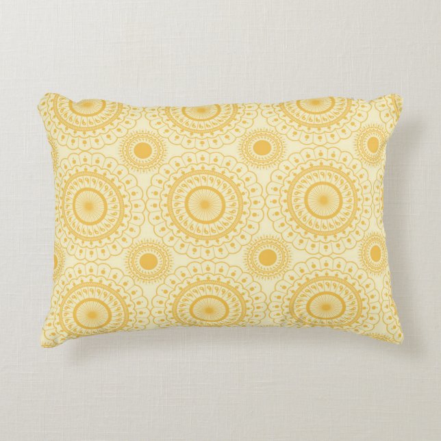 Yellow & Gold Accent Pillow (Front)