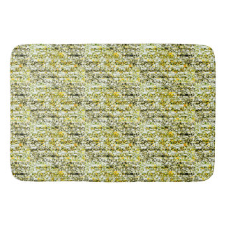 Yellow Gold and Black Cheetah Print Bath Mat