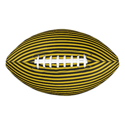 Yellow Gold and Black Striped Football