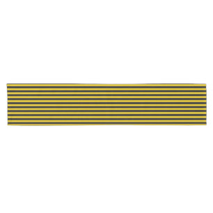 Yellow Gold and Black Striped Short Table Runner