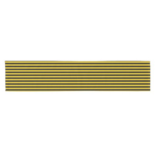 Yellow Gold and Black Striped Short Table Runner