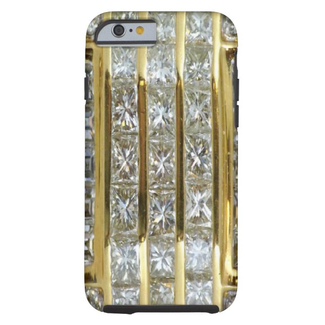 Yellow Gold and Diamond Art iPhone 6 case (Back)
