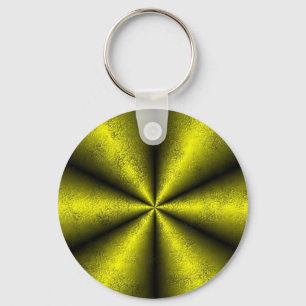 Yellow Gold Black Rainbow in Leatheroptik Keychain