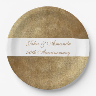 Yellow Gold Blends Personalized Anniversary Plates