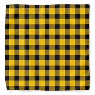 Yellow / Gold Buffalo Country Lumberjack Plaid Bandana