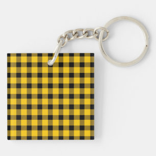 Yellow / Gold Buffalo Country Lumberjack Plaid Keychain
