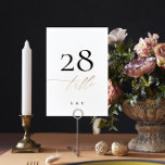 Yellow Gold Calligraphy Modern Wedding Table Number<br><div class="desc">Yellow Gold Calligraphy Modern Wedding Table Number - modern and impressive - part of a collection</div>