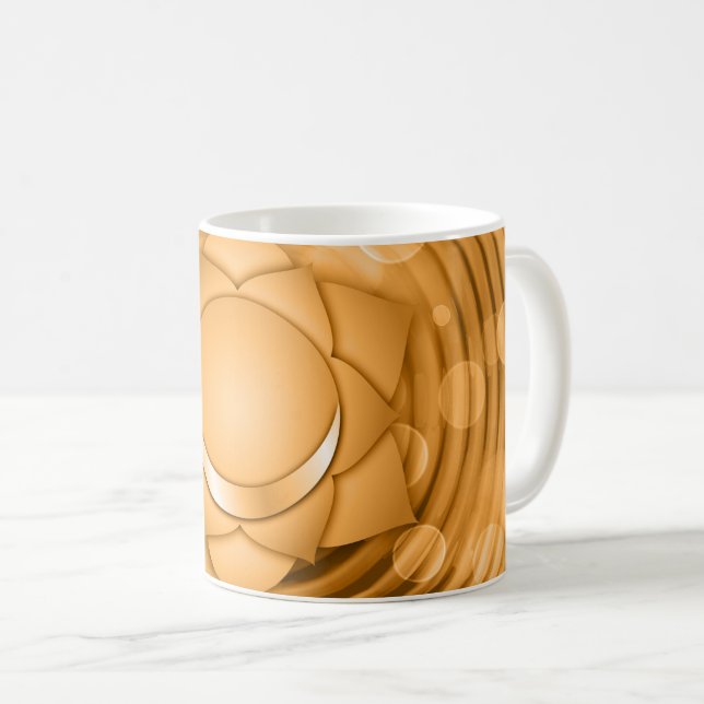 Yellow Gold Chakra Zen Yoga Namaste Personalize Coffee Mug (Front Right)