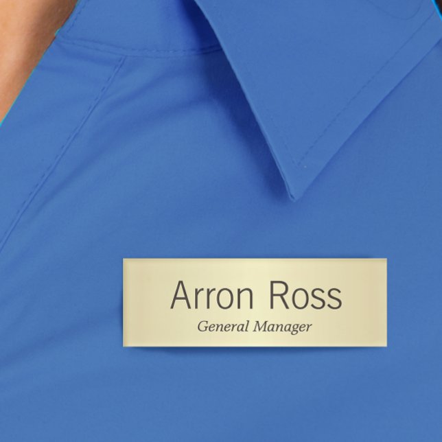 Yellow Gold employee Staff Magnetic Name Tag Badge (Creator Uploaded)