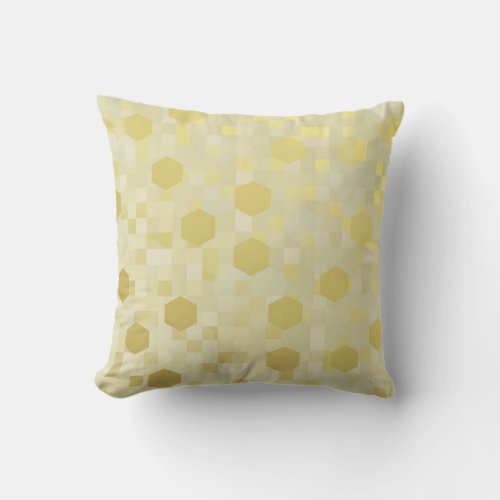 Yellow Gold Gray Silver Cyber Numeric IT_ DESIGN Throw Pillow
