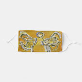 Yellow Gold Guardian Angel Art Custom Face Masks (Front, Folded)