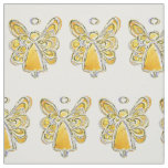 Yellow Gold Guardian Angel Art Fabric Material