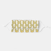 Yellow Gold Guardian Angels Art Custom Face Masks (Front, Folded)